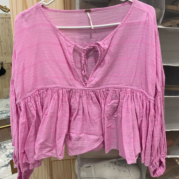 Free People Tops - Free People Pink Blouse